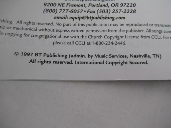 He Said He'd Do A New Thing 1997 Praise & Worship Songbook for Piano & Guitar