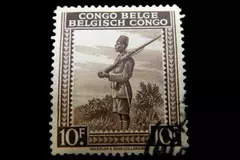 1942 Belgium Congo 10 Franc Used Stamp Congo Belge Belgisch Very Fine