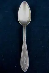 Vintage 1867 Rogers Bros A1 Silverplate Beaded Teaspoon 6" Good Condition
