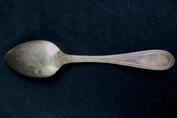Vintage 1867 Rogers Bros A1 Silverplate Beaded Teaspoon 6" Good Condition