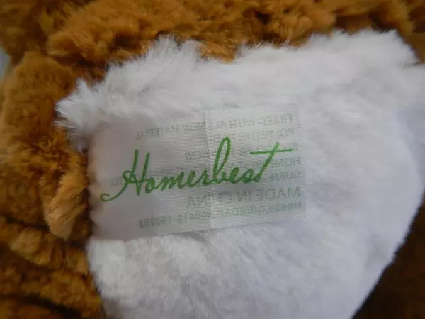 Homerbest 14" Plush Dog Toy - Brown White Puppy with Red Rose, Big Eyes