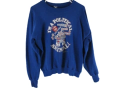 Vintage GOPachyderms Political Animal Sweatshirt Blue Size M Long Sleeve
