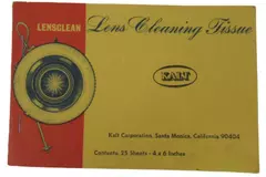 Vintage Kalt Lensclean 25 Sheets Lens Cleaning Tissue Booklet 4x6 Inches