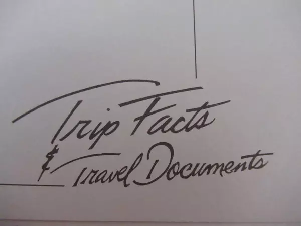 Vintage 1960 Trip Facts & Travel Documents Envelope - Travel Collectible