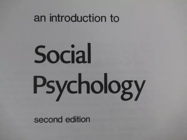 An Introduction to Social Psychology 2nd Ed by James A. Schellenberg PB 1974