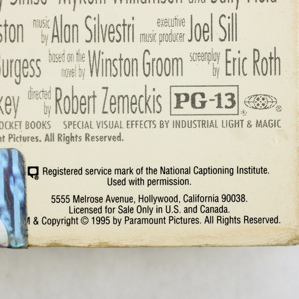 1995 Forrest Gump VHS Tape Tom Hanks Paramount Pictures PG13