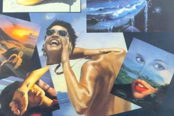 Vintage Jim Warren Surreal Art Print Collage 11x8.5" - Good Condition