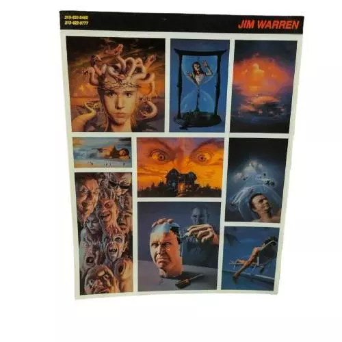 Vintage Jim Warren Surrealism Art Print Collage 11x8.5" - Good Condition