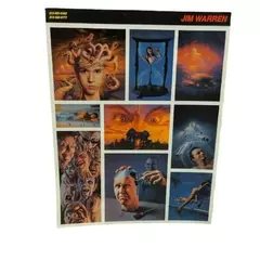 Vintage Jim Warren Surrealism Art Print Collage 11x8.5" - Good Condition