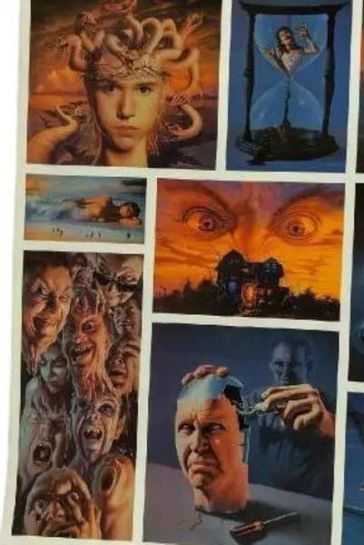 Vintage Jim Warren Surrealism Art Print Collage 11x8.5" - Good Condition