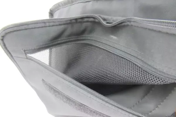 Black Handheld Tablet Bag Tech One Handle Zip Closure Pockets Pens Pencils Work