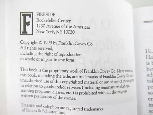 Daily Reflections for Highly Effective Teens by Sean Covey, 1999 Edition