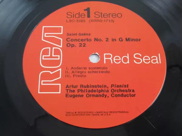 Saint-Saens Piano Concerto Vinyl LP 1970 - RCA Records - Good Condition