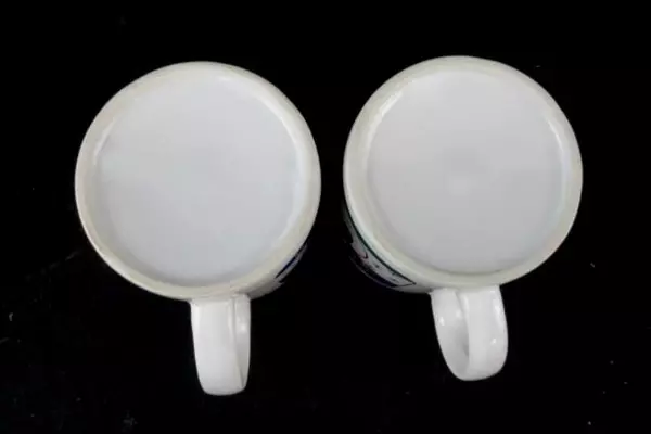 Set of 2 White Christmas Coffee Mugs with Holiday Scenes - Pre-Owned