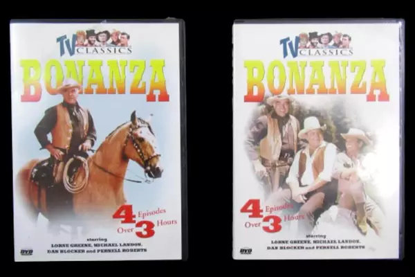 Lot of 2 Bonanza Western DVDs - 4 Episodes Each, Good Condition, 2003