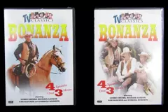 Lot of 2 Bonanza Western DVDs - 4 Episodes Each, Good Condition, 2003