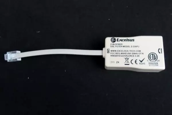 Lot of 3 Excelsus Z-Blocker DSL Filters & 5 Splitters for Internet Upgrade