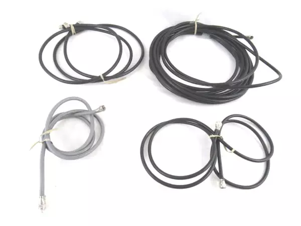 Lot of 4 RG6 TV Cable Cords & Connectors for Internet/Satellite Use