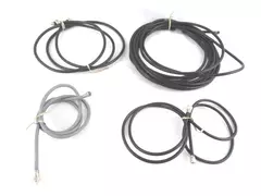 Lot of 4 RG6 TV Cable Cords & Connectors for Internet/Satellite Use