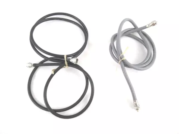 Lot of 4 RG6 TV Cable Cords & Connectors for Internet/Satellite Use