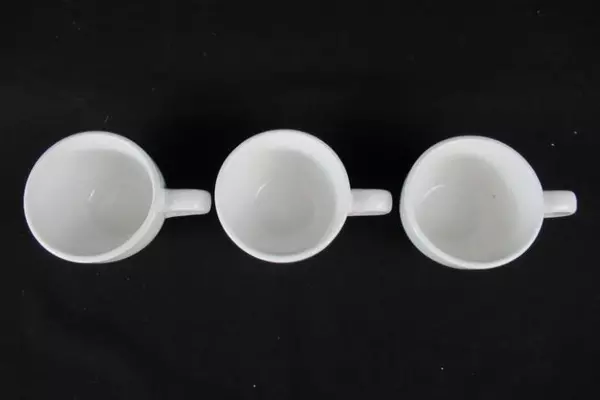 World Tableware White Espresso Cups BW 1154 Basic Round Handle Lot Of 6 