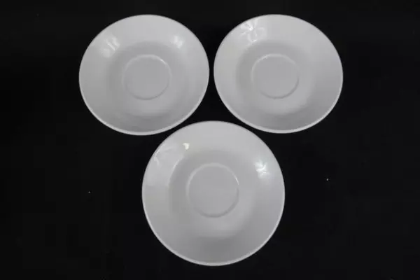 Lot of 3 World Tableware White Espresso Cups Saucers BW 1154 BW 1160 Round