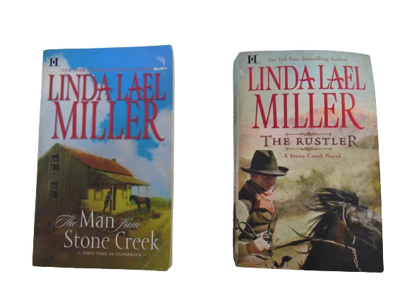 Lot of 2 Linda Lael Miller Harlequin Romance Novels: Rustler & Stone Creek