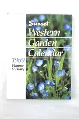 1989 Sunset Western Garden Calendar Planner Hardcover Good Condition