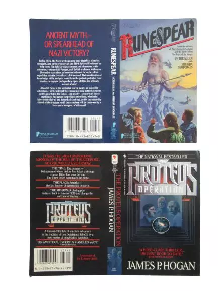 Lot of 2 Jim Warren Illustrated Book Covers: Proteus & Runespear