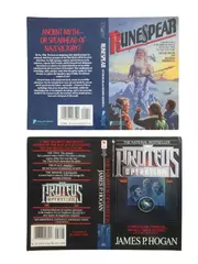 Lot of 2 Jim Warren Illustrated Book Covers: Proteus & Runespear
