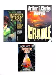 Lot Of 3 Vtg Jim Warren Illustrated Book Covers No Cure For Death Burning Stone