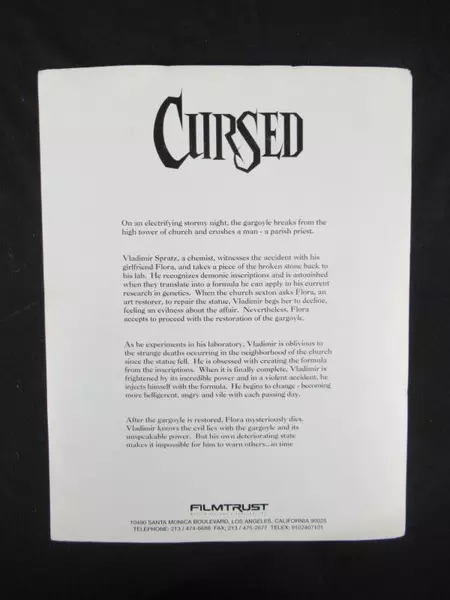 Jim Warren Cursed 1989 Movie Poster Surrealism Filmtrust Very Good Condition
