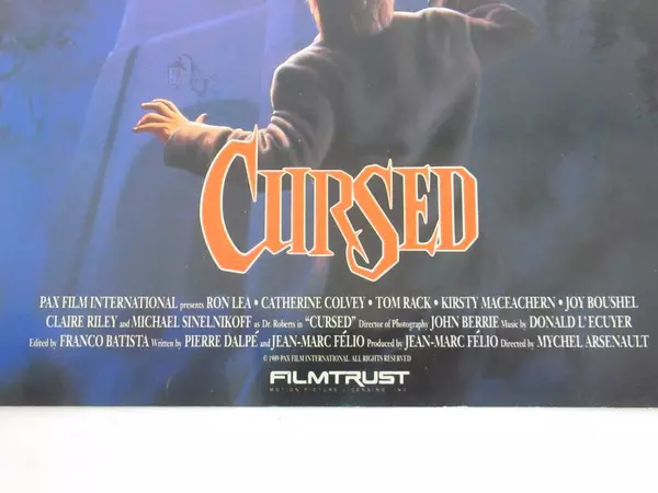 Jim Warren Cursed 1989 Movie Poster Surrealism Filmtrust Very Good Condition