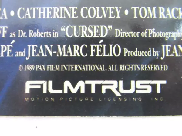 Jim Warren Cursed 1989 Movie Poster Surrealism Filmtrust Very Good Condition