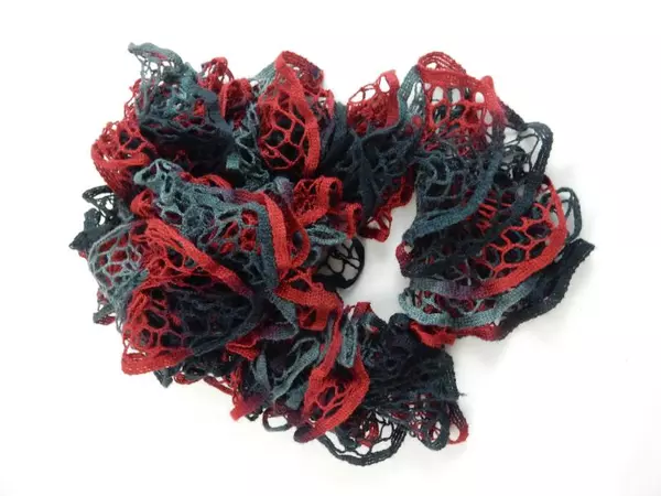 Lot of 5 Women's Scarves - Red, Black, Brown with Sequins & Fringe