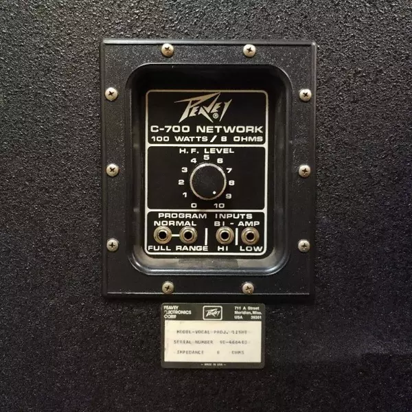 Vintage Pair of Peavey C-700 Vocal Projection Speakers PS System 115HT 8 Ohms