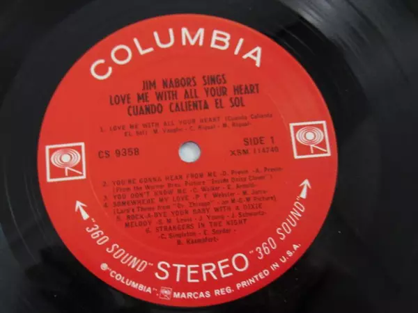 Jim Nabors Sings Love Me With All Your Heart Vinyl Record Columbia CS9358