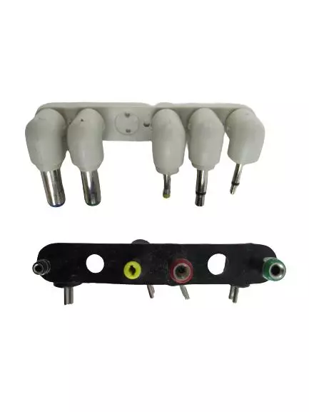 Lot of 5 Coaxial Audio Adapters Plugs & Jacks - Untested, As-Is Condition