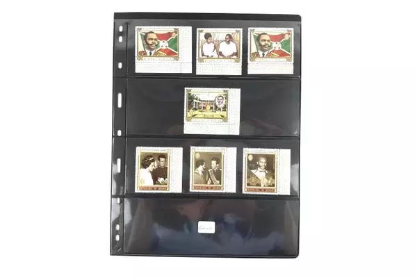 Lot of 7 Burundi Stamps 1970s Royal Visit & Anniversary MNH Collection