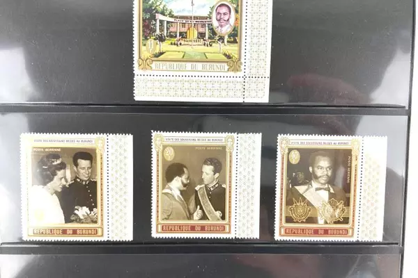 Lot of 7 Burundi Stamps 1970s Royal Visit & Anniversary MNH Collection