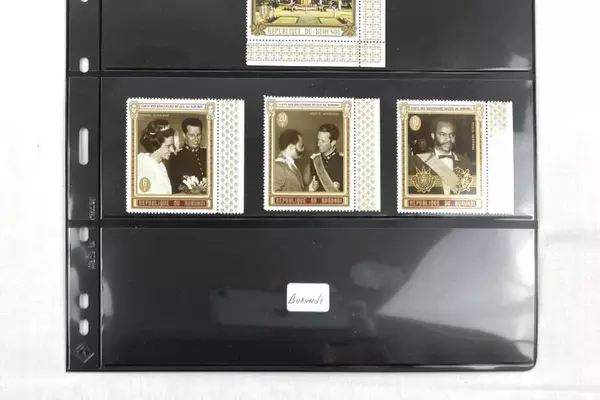 Lot of 7 Burundi Stamps 1970s Royal Visit & Anniversary MNH Collection