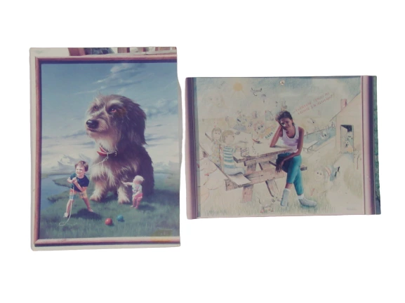 Lot of 5 Vintage Jim Warren Surrealist Photos - 80s Art Illustrations