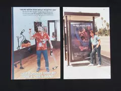 Lot of 2 Vintage Jim Warren Surreal Photos - 80s Blue Monkey Art