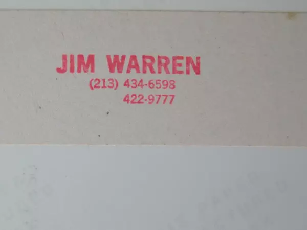 Lot of 2 Vintage Jim Warren Surreal Photos - 80s Blue Monkey Art