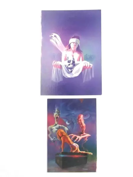 Lot of 4 Vintage Jim Warren Surrealist Art Photos - 80s Collectibles