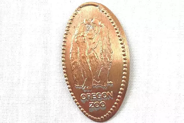 Oregon Zoo Monkey Rolled Elongated Penny Commemorative Souvenir Coin