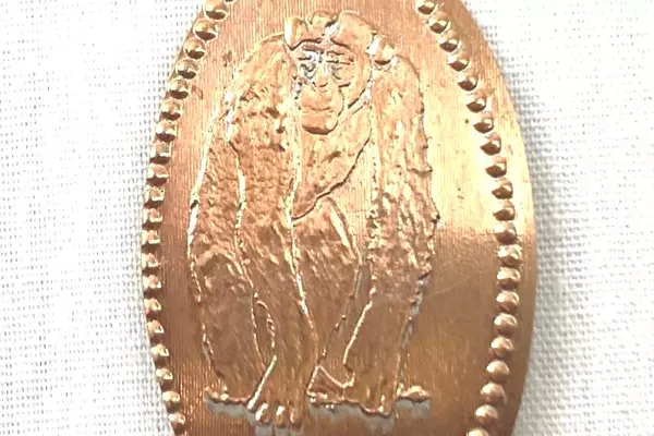 Oregon Zoo Monkey Rolled Elongated Penny Commemorative Souvenir Coin