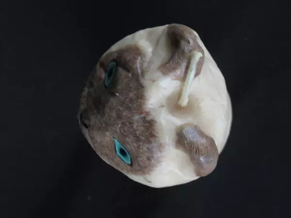 Siamese Cat Wax Candle 5.75" Beige Brown Blue Eyes Collectible Figure