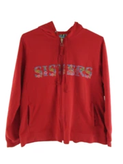 Peartree Point Sisters Hoodie Women's Size S Red Full Zip with Pockets