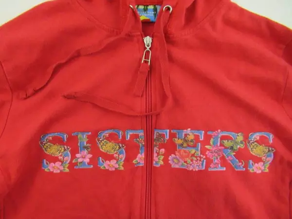 Peartree Point Sisters Hoodie Women's Size S Red Full Zip with Pockets
